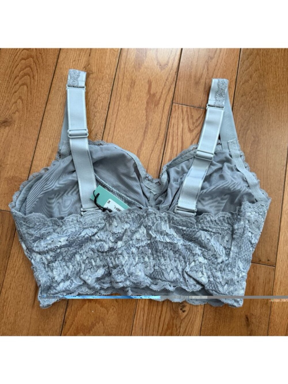 Cosabella Ultra Curvy Sweetie Bralette Lace Dove Gray XS NWT Wireless Bra - Picture 6 of 9